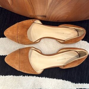 TOMMY HILFIGER Brown Suede Flats
